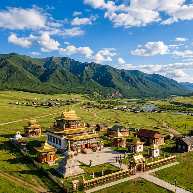 Бурятия — дацан и горы